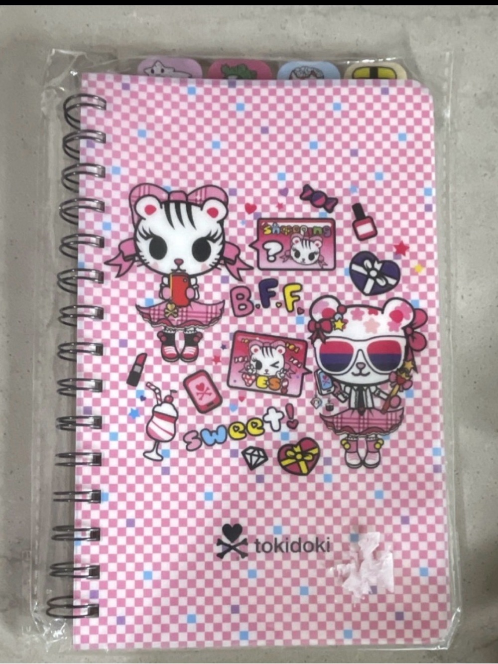 TOKIDOKI Unicorn Mushroom “Flower Power”  Tabbed Spiral Notebook NWT